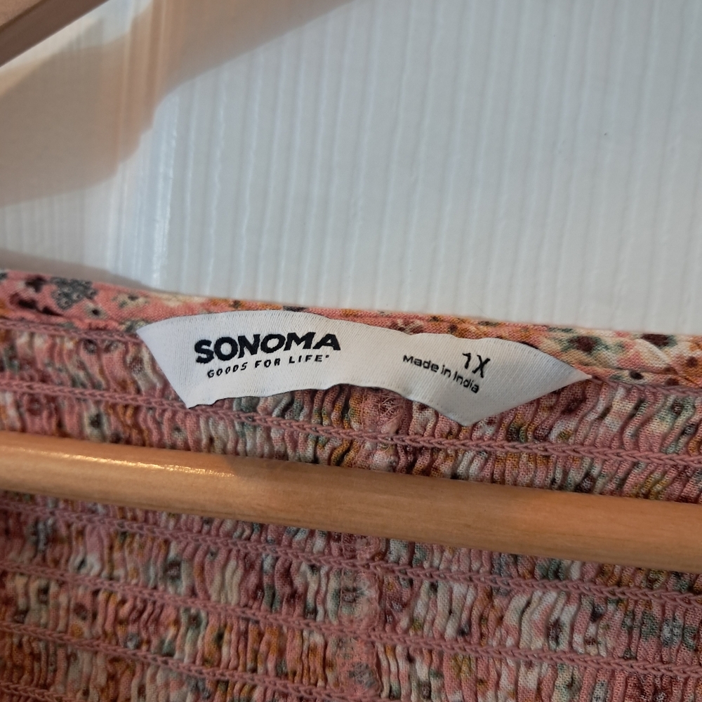 Sonoma Rust Floral Blouse - Picture 4 of 6